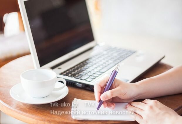 Working station in coffee shop, stock photo